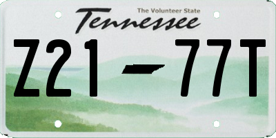TN license plate Z2177T