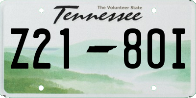 TN license plate Z2180I
