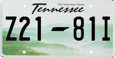 TN license plate Z2181I