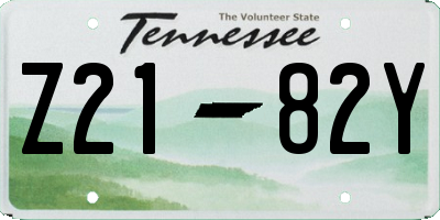 TN license plate Z2182Y