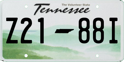 TN license plate Z2188I