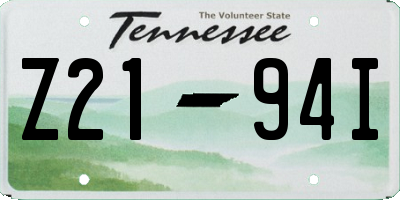 TN license plate Z2194I