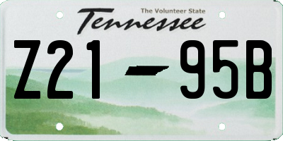 TN license plate Z2195B