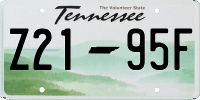TN license plate Z2195F