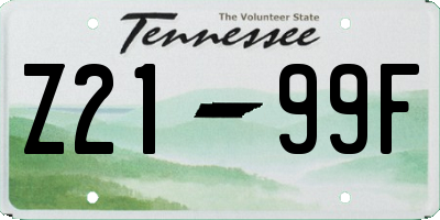 TN license plate Z2199F