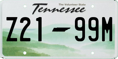 TN license plate Z2199M