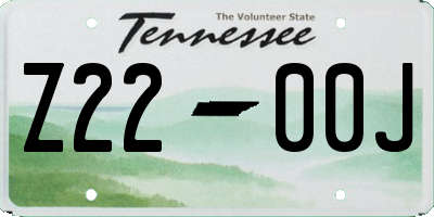 TN license plate Z2200J