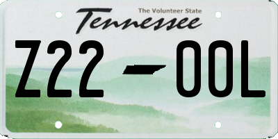 TN license plate Z2200L