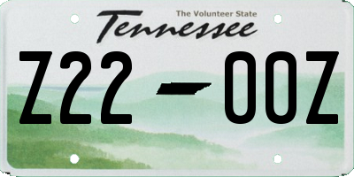 TN license plate Z2200Z