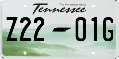 TN license plate Z2201G