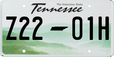 TN license plate Z2201H