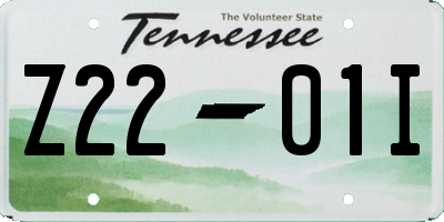 TN license plate Z2201I