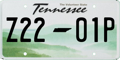 TN license plate Z2201P