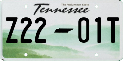 TN license plate Z2201T
