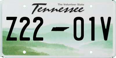 TN license plate Z2201V