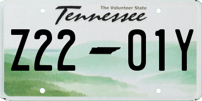 TN license plate Z2201Y