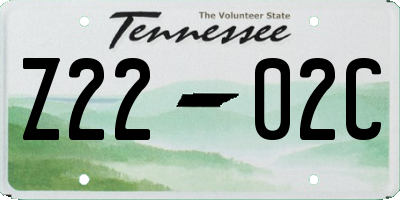TN license plate Z2202C