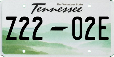 TN license plate Z2202E