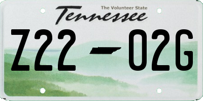 TN license plate Z2202G