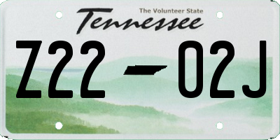 TN license plate Z2202J
