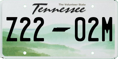 TN license plate Z2202M