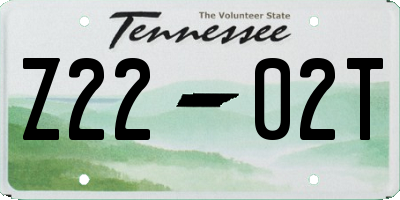 TN license plate Z2202T