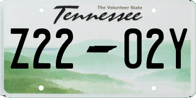 TN license plate Z2202Y