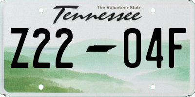 TN license plate Z2204F