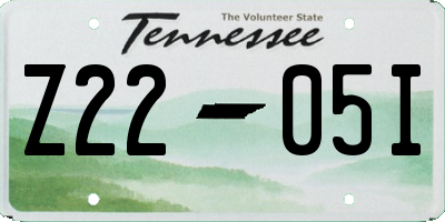 TN license plate Z2205I