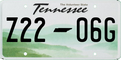 TN license plate Z2206G