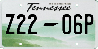 TN license plate Z2206P