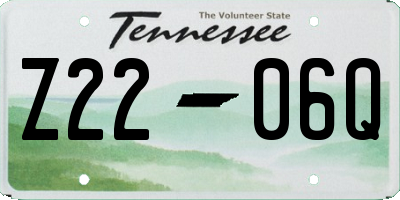 TN license plate Z2206Q