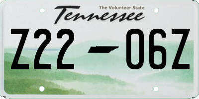 TN license plate Z2206Z