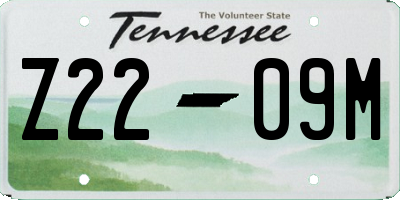 TN license plate Z2209M