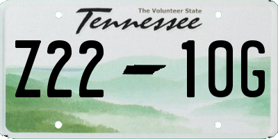 TN license plate Z2210G