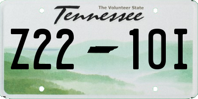 TN license plate Z2210I
