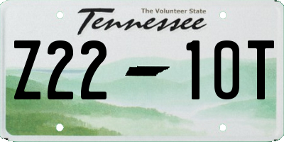 TN license plate Z2210T