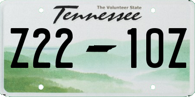 TN license plate Z2210Z