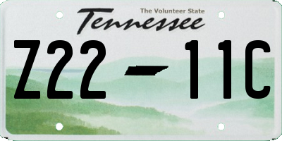 TN license plate Z2211C