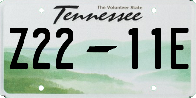 TN license plate Z2211E