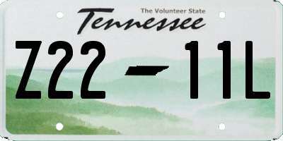 TN license plate Z2211L