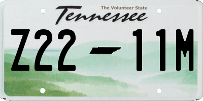 TN license plate Z2211M