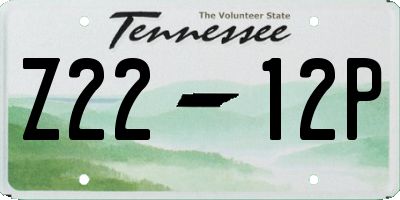 TN license plate Z2212P