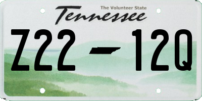 TN license plate Z2212Q