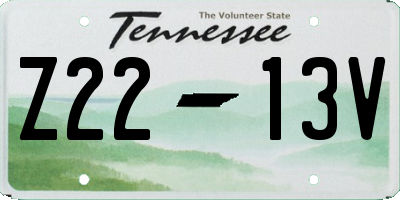 TN license plate Z2213V
