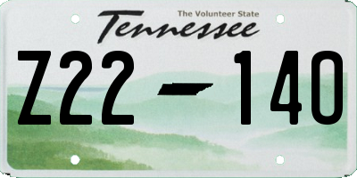 TN license plate Z2214O