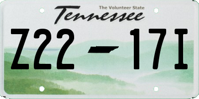 TN license plate Z2217I