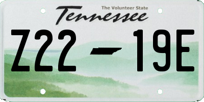 TN license plate Z2219E
