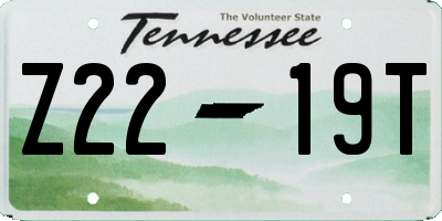 TN license plate Z2219T