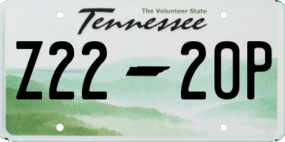 TN license plate Z2220P